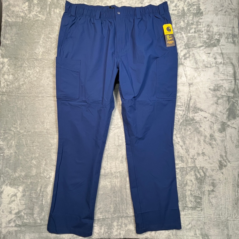 Carhartt Cargo Scrub Pants Mens‎ 2XL Navy Blue Force Rugged Flex C56113